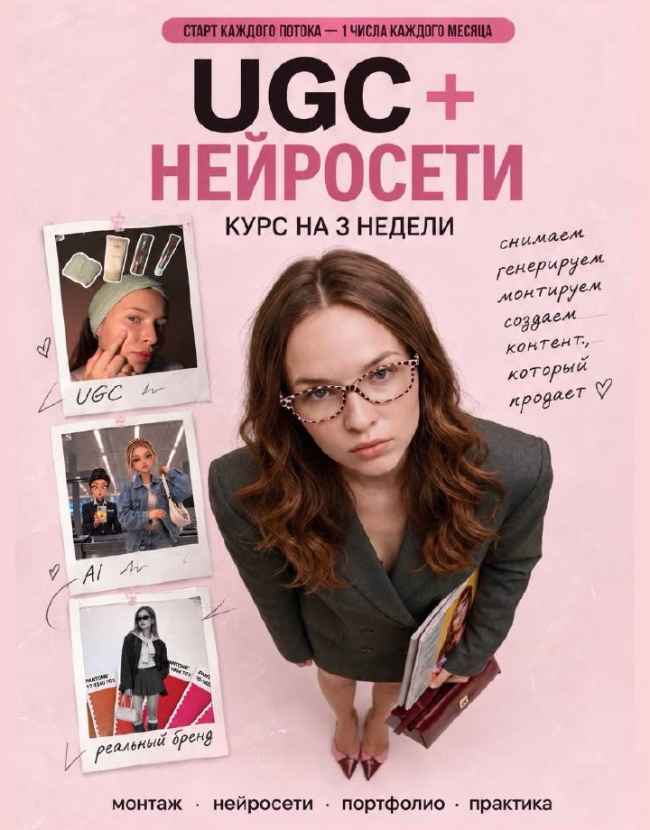 UGC + нейросети — курс на 3 недели